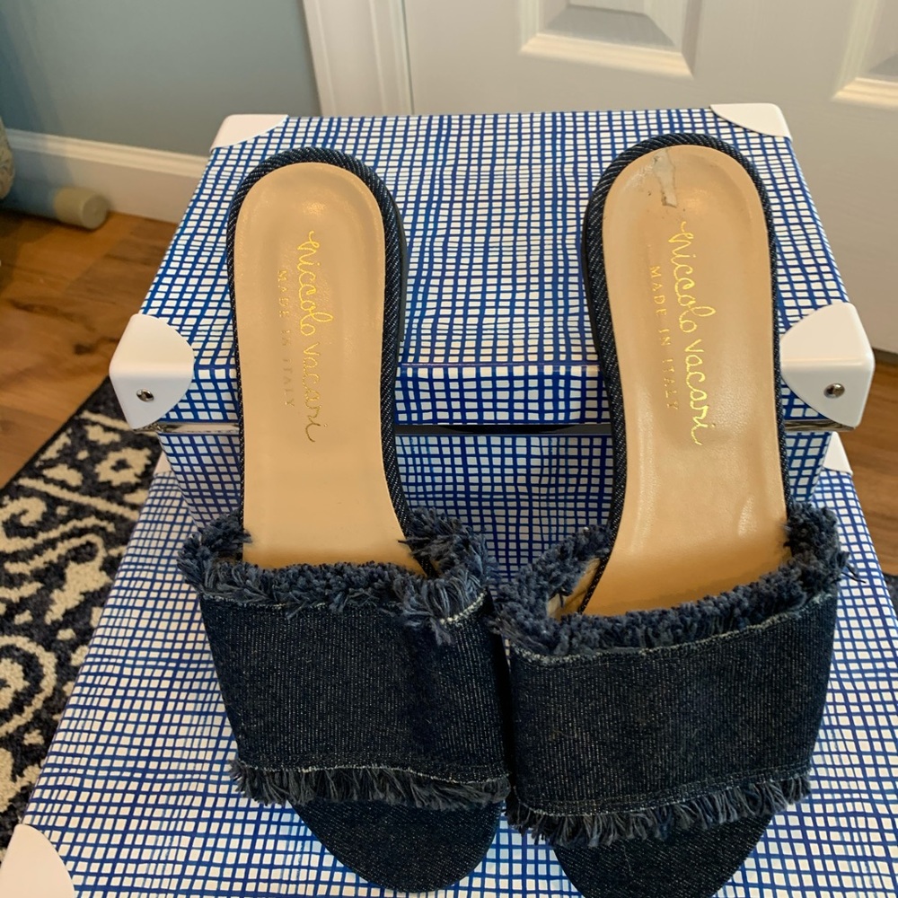EUC denim flats